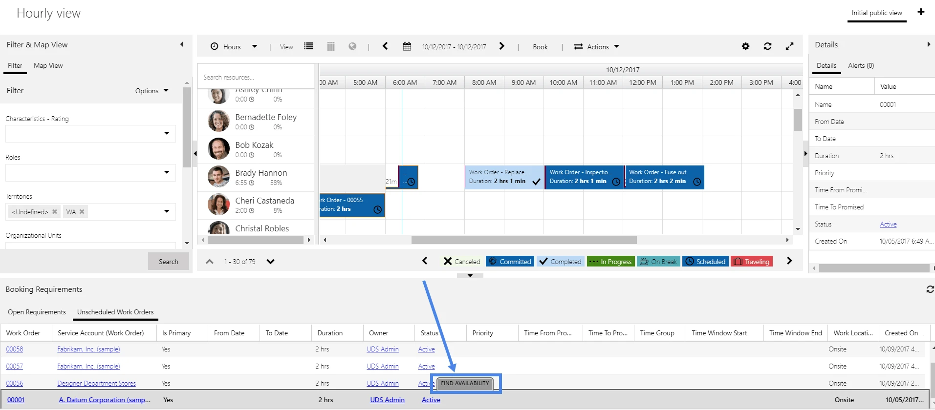 How MS Dynamics 365 Field Service Works - automated scheduling engine