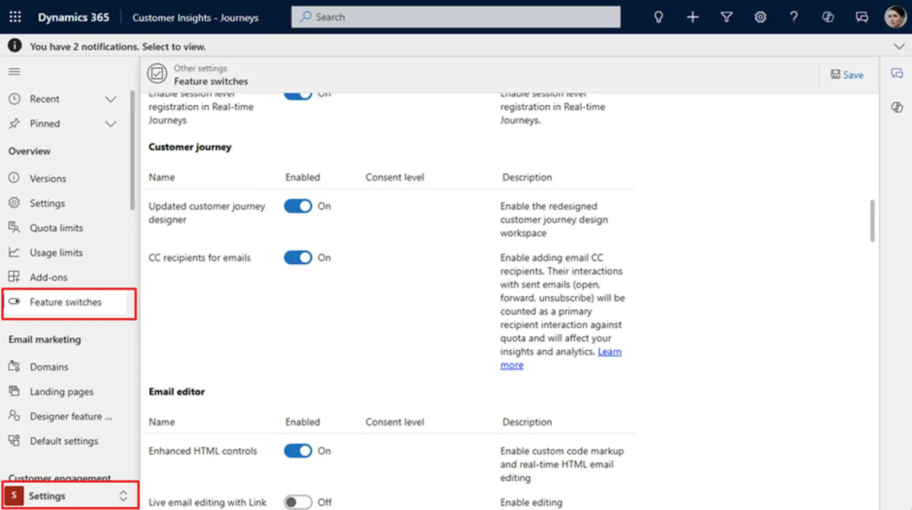 how to add email carbon copy in dynamics 365 customer journey