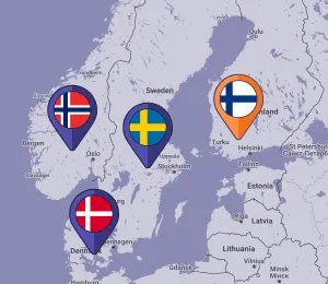 UDS Systems offices map (Microsoft solutions IT company) - nordic region
