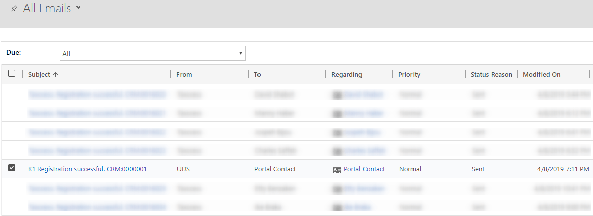 Sent an invitation from Dynamics 365 - D365 Portal