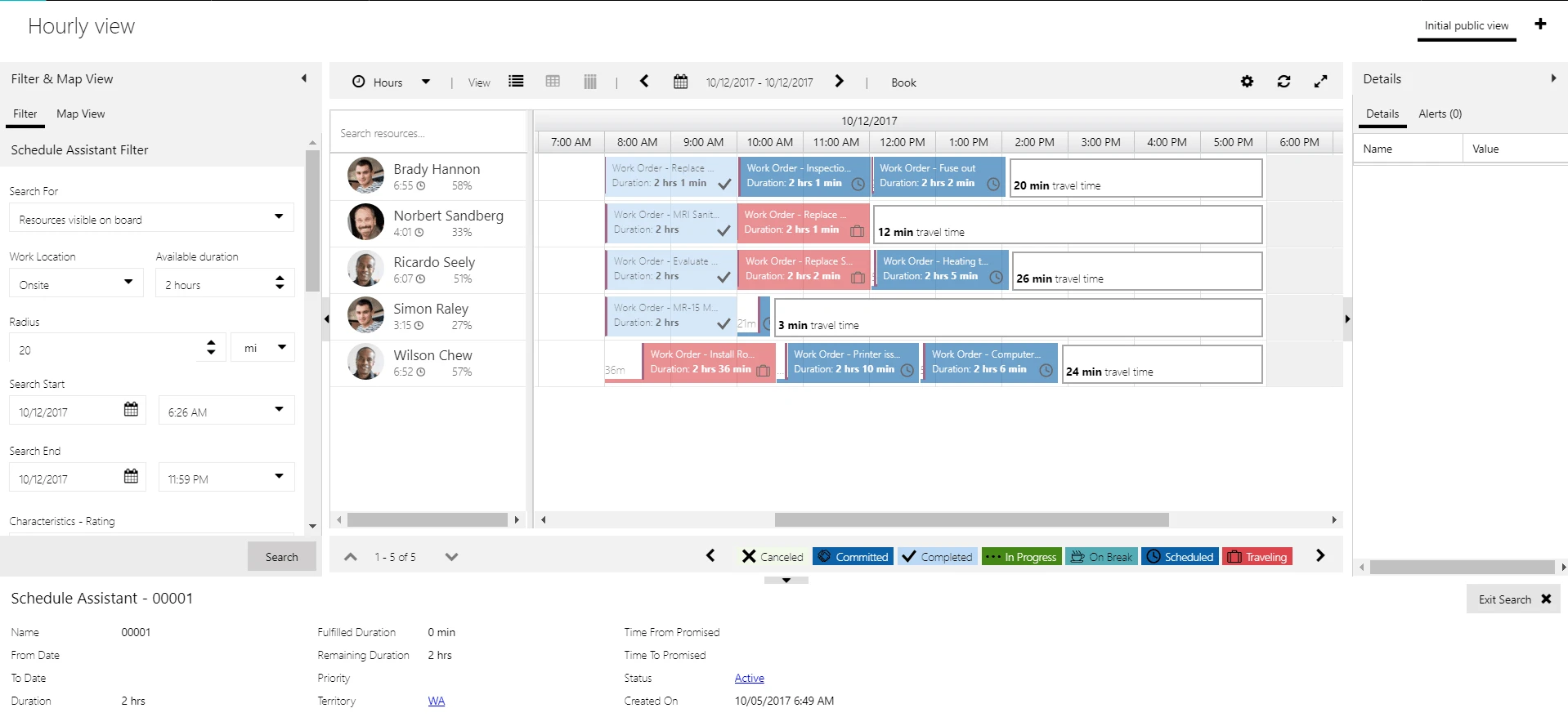 How MS Dynamics 365 Field Service Works - automated scheduling engine