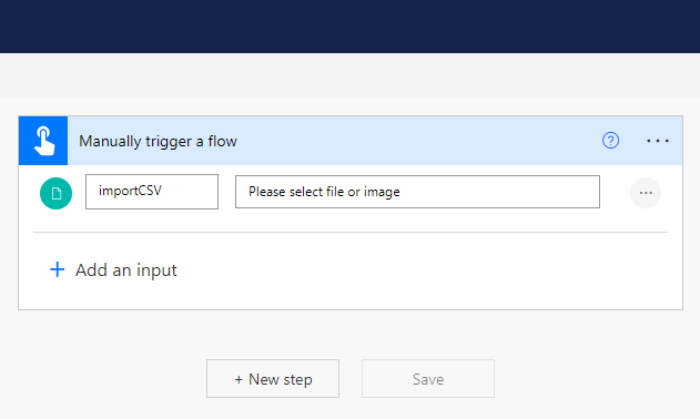 Local CSV Upload and Parsing - Adding an input