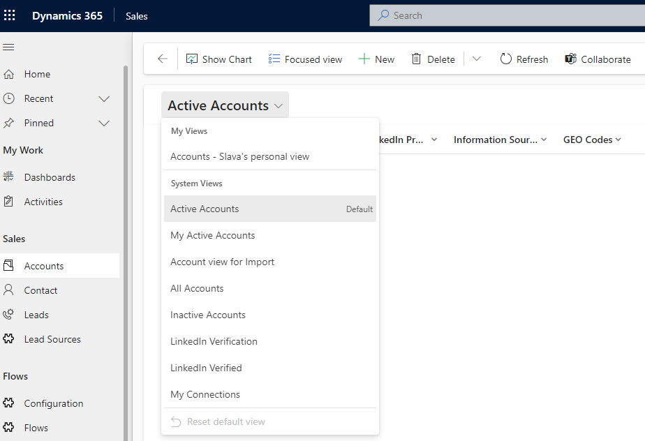 How To Share Personal View in Dynamics 365 - where I can View Personal Perspectives in The Dynamics 365 Application?