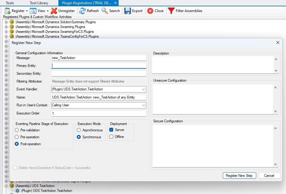 Actions in Microsoft Dynamics 365 CRM - Creating and Registering a Plugin for Action