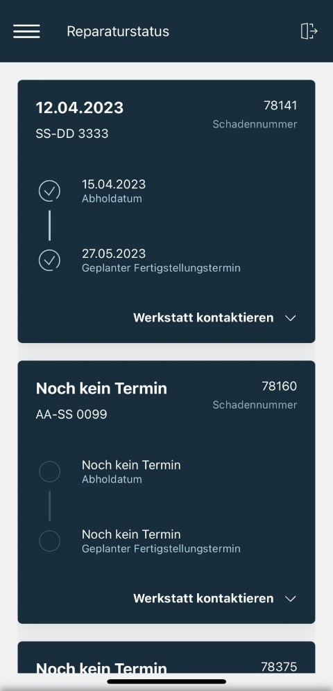 Repair status - Mobile Application for Car Rental Management (Power Apps)