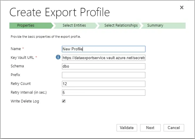 Dynamics 365 Reports and Data Export Add-Ons - Create Export Profile