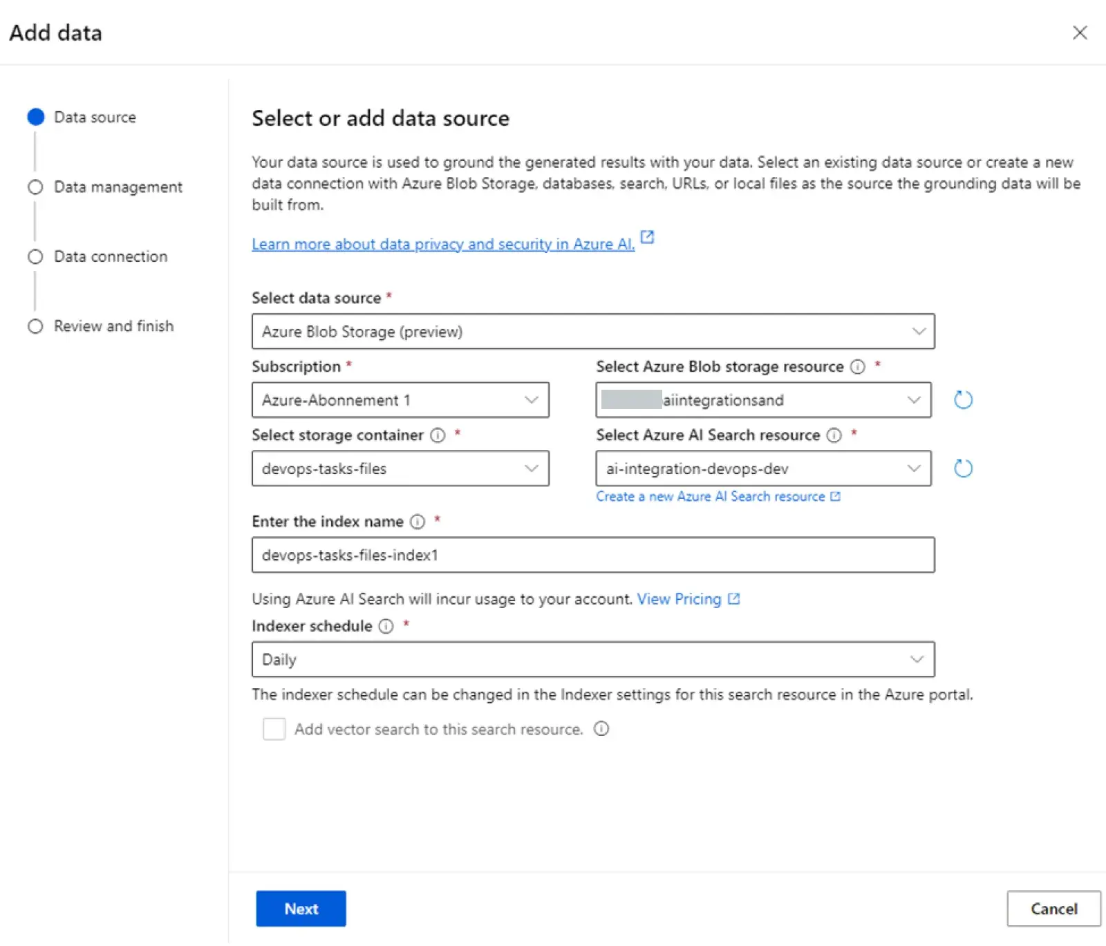 how to integrate Azure Open AI Chatbot with Azure DevOps