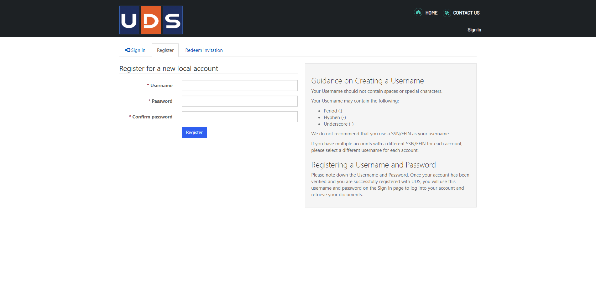 Registration page with instructions - D365 Portal