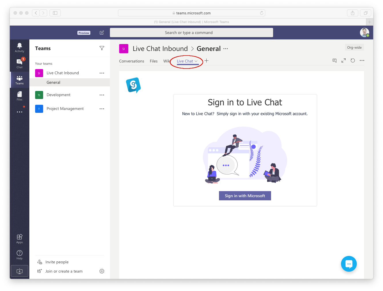 How to Add Live Chat for Microsoft Teams