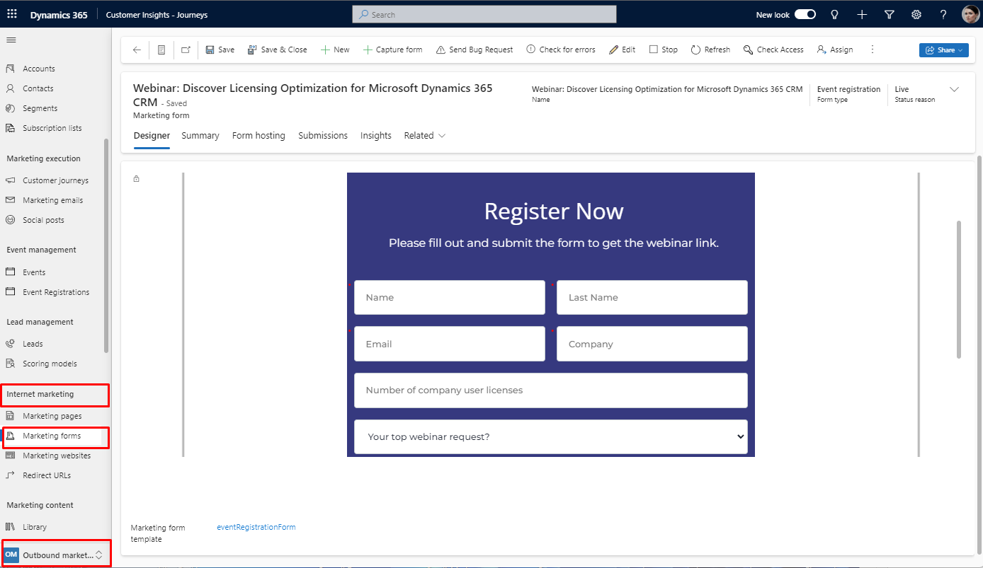 Embedding Dynamics 365 Customer Insights - Journeys Form on External Pages - Step-by-step guide