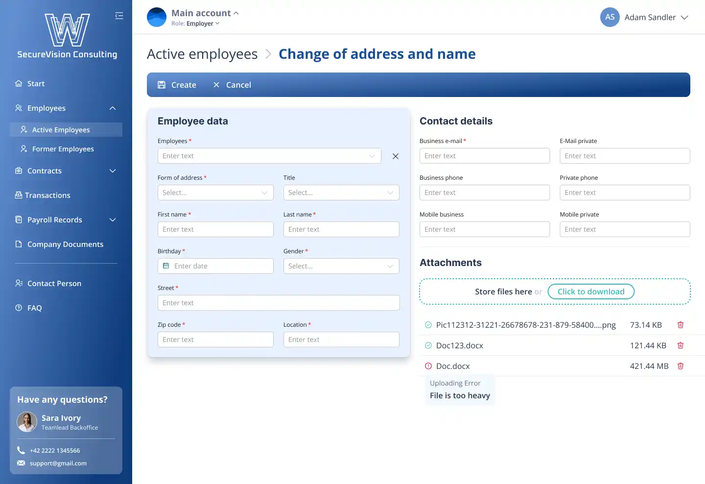 Web Application for Healthcare Based for Dynamics 365 - example 2