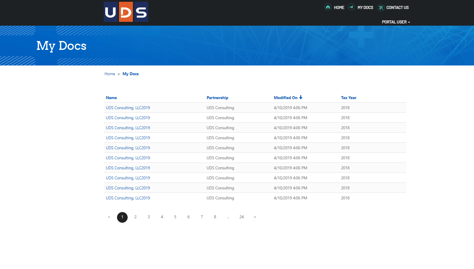List of available documents for logged-in Portal User  - D365 Portal