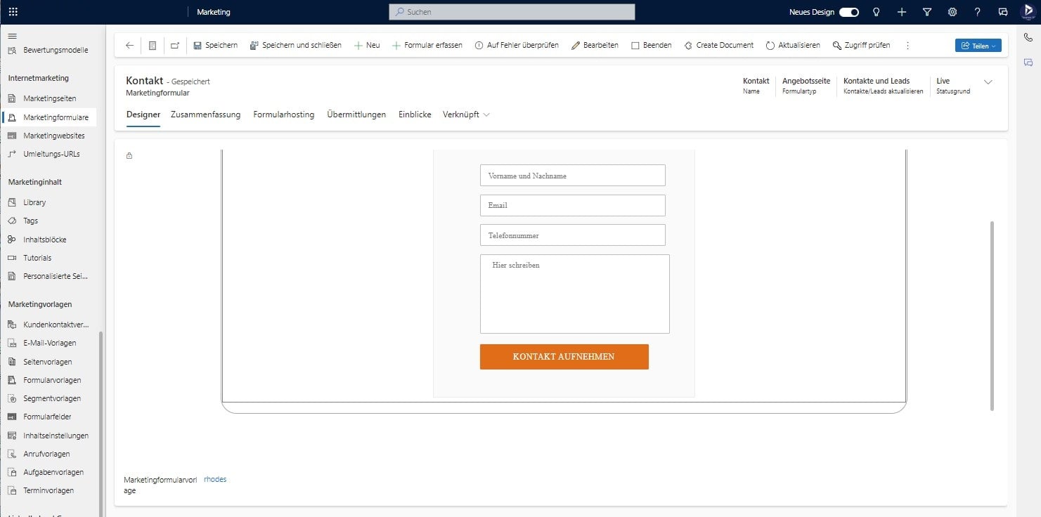 Dynamics 365 Marketing features - Marketing form Design
