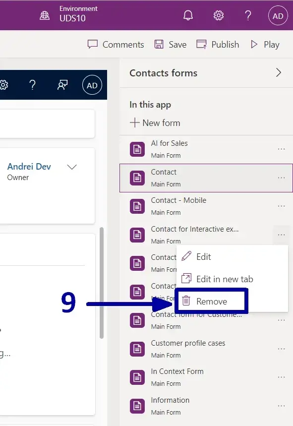 Add and remove application forms in Dynamics 365 - The Step-by-Step Process