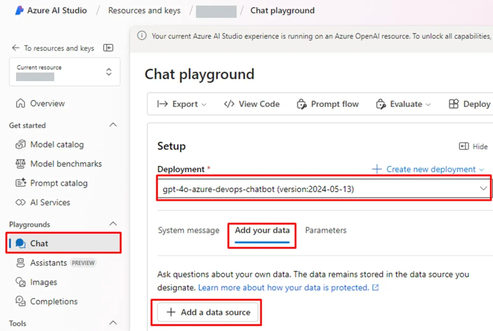 how to integrate Azure Open AI Chatbot with Azure DevOps