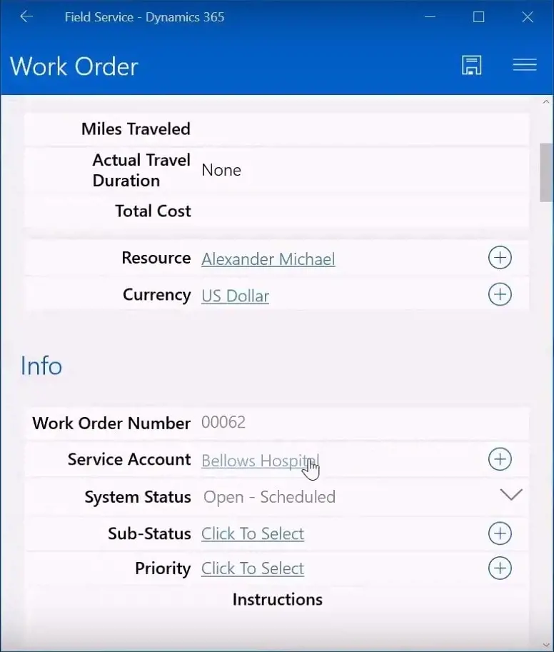 How MS Dynamics 365 Field Service Works - Work Order Creation in mobile app