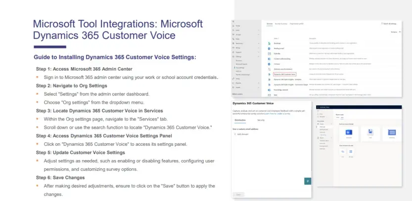 Dynamics 365 Customer Insights Integrations - Microsoft Tool Integrations - D365 Customer Voice