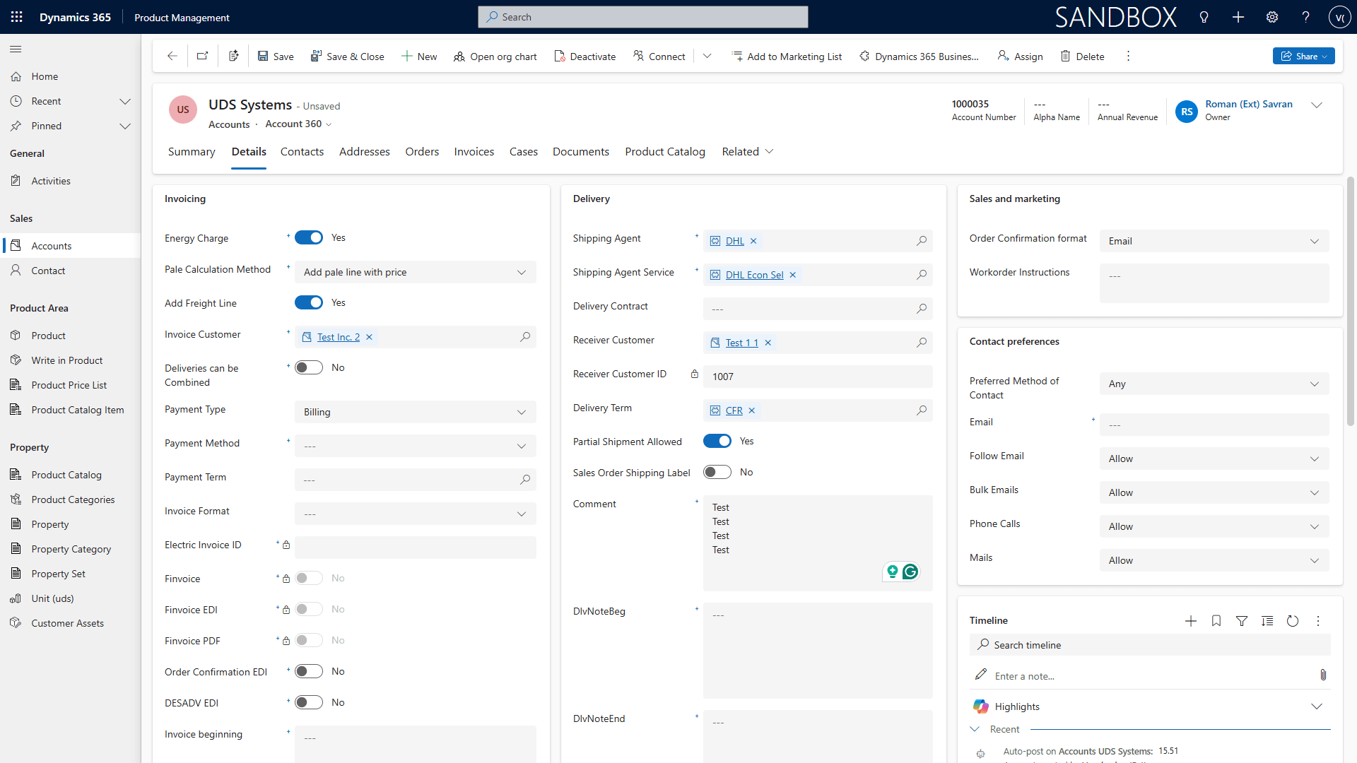 Accounts in Dynamics 365 Product Management