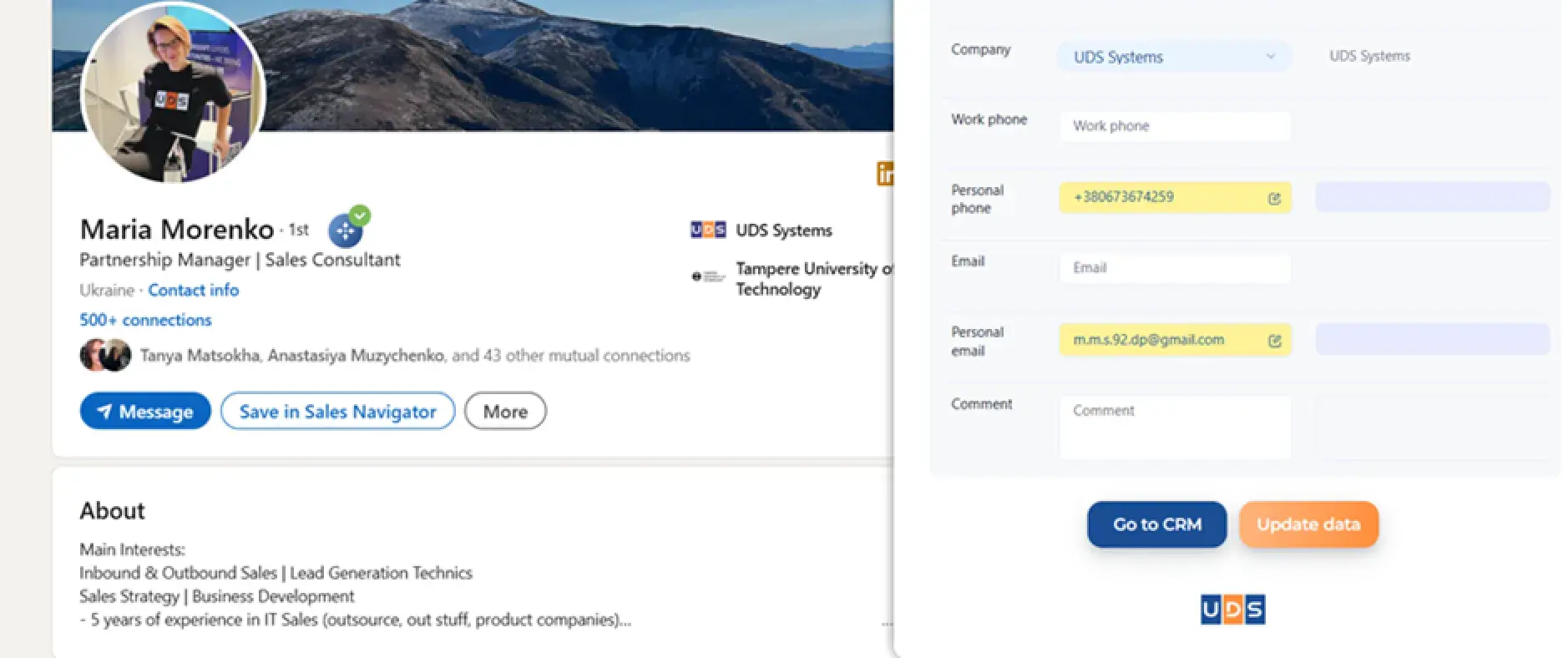 D365 Linkedin Scrapper with LinkedIn Sales Navigator