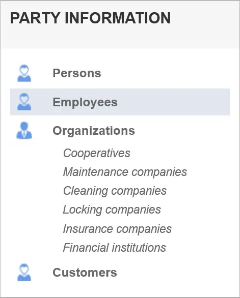 Essential Elements of Real Estate Management - Party Information