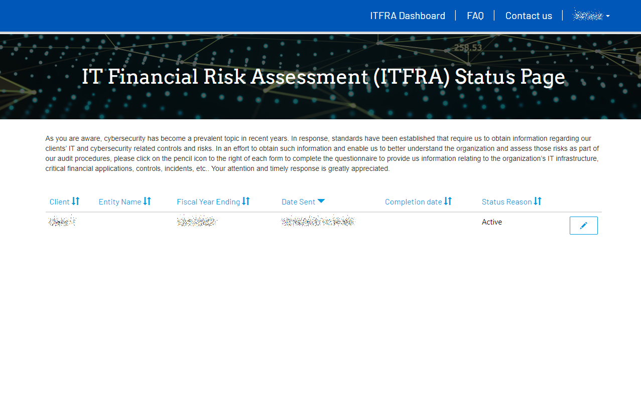 Microsoft Power Pages Portal - Questionnaire List Page