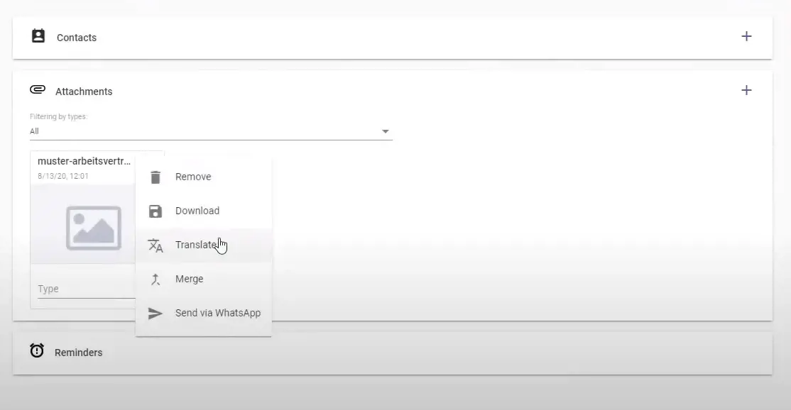 Integration: Dynamics 365 and Translation Platform - case form in CRM