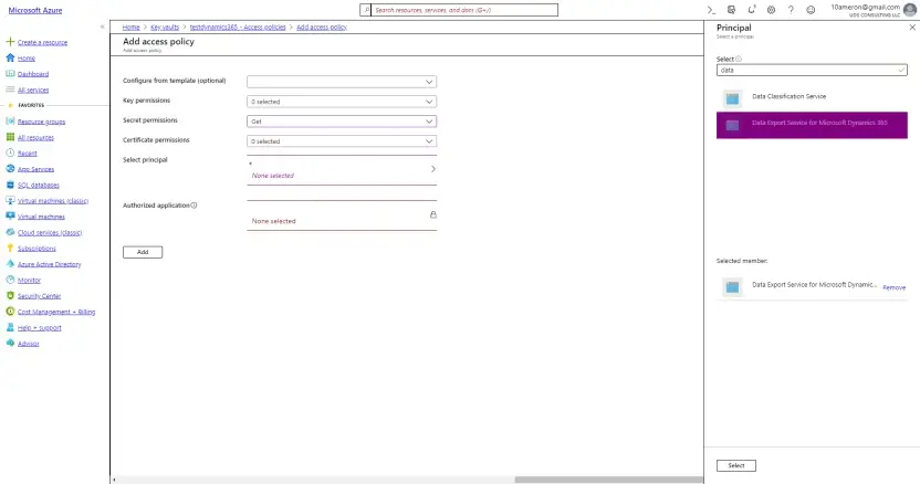 Dynamics 365 Reports and Data Export Add-Ons - Add access policy