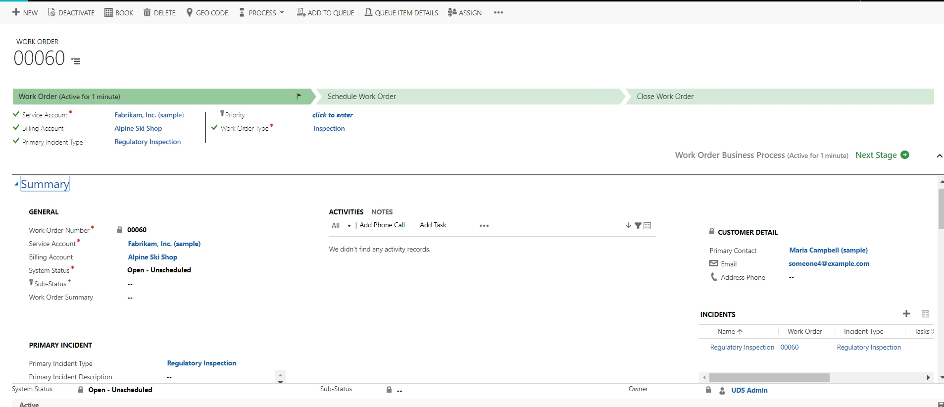 How MS Dynamics 365 Field Service Works - Convert to a work order
