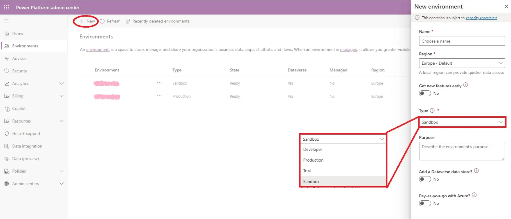 sandbox Environments in Dynamics 365 - tutorial