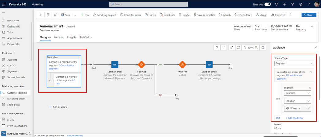 Outbound Marketing vs. Real-Time Marketing - Choose the Journey's Target Segment