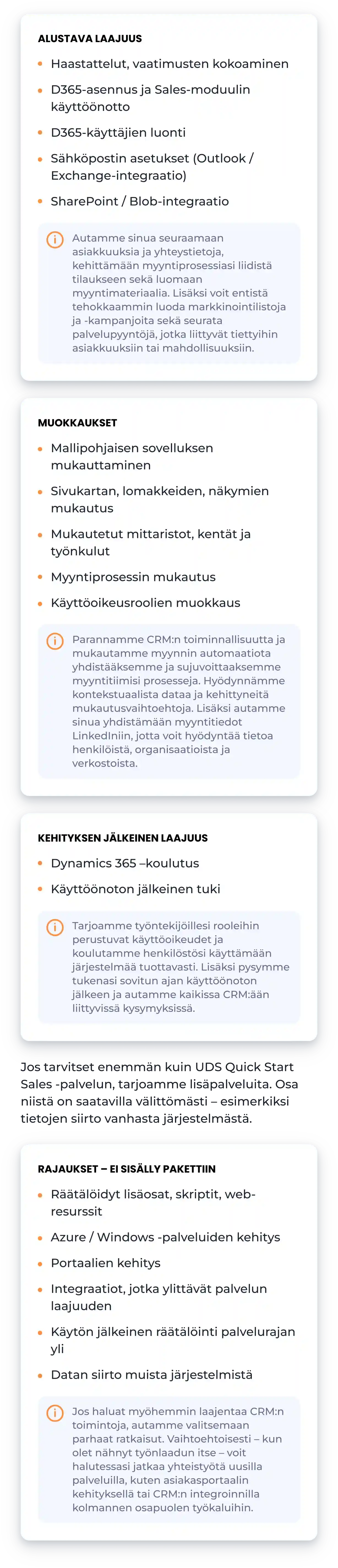 what you can get from Dynamics 365 Quick Start Sales service from UDS 