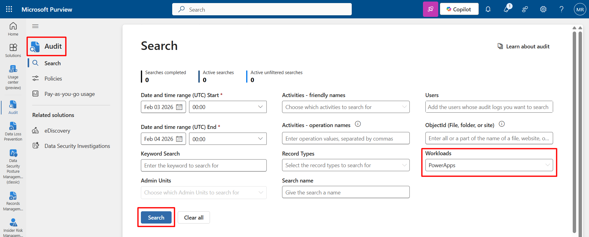Unified Audit Log in Microsoft Purview