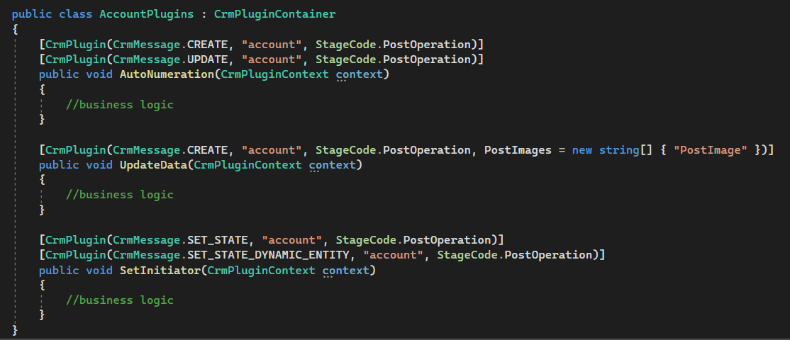Leveraging Base Classes for Seamless Dynamics 365 CRM Plugin Development - examples