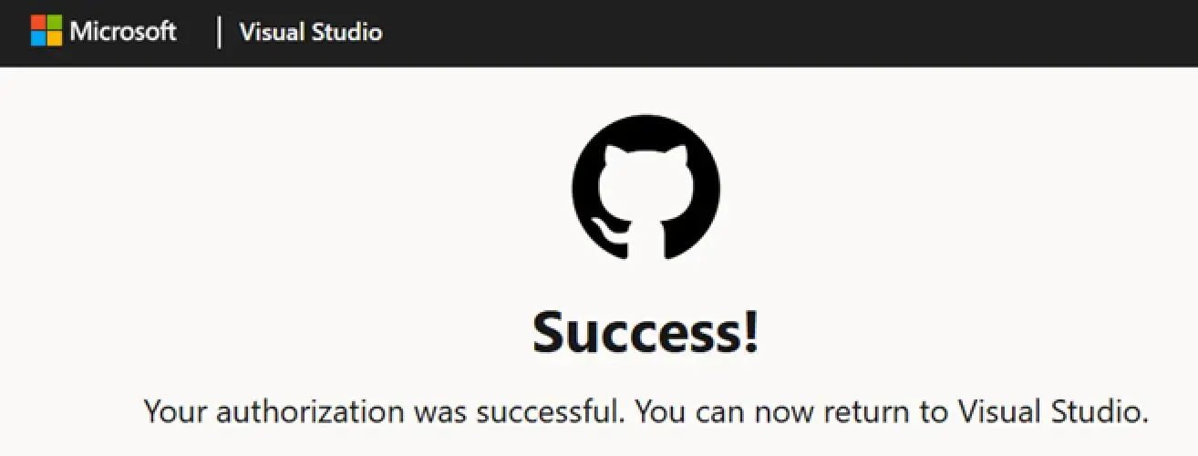 Github copilot visual studio logging in