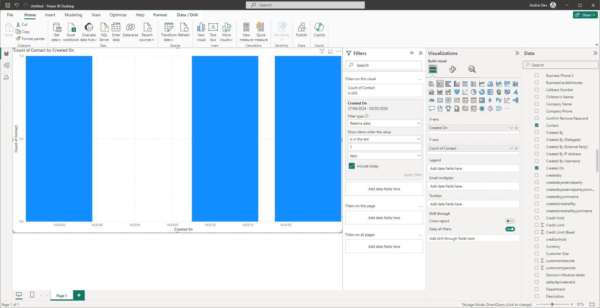 Power BI Integration with Dynamics 365 - report creation