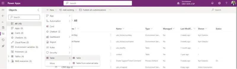 How to Create a Table in the Dataverse - step-by-step guide