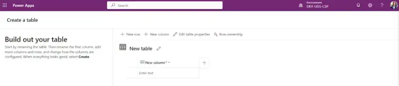 How to Create a Table in the Dataverse - step-by-step guide