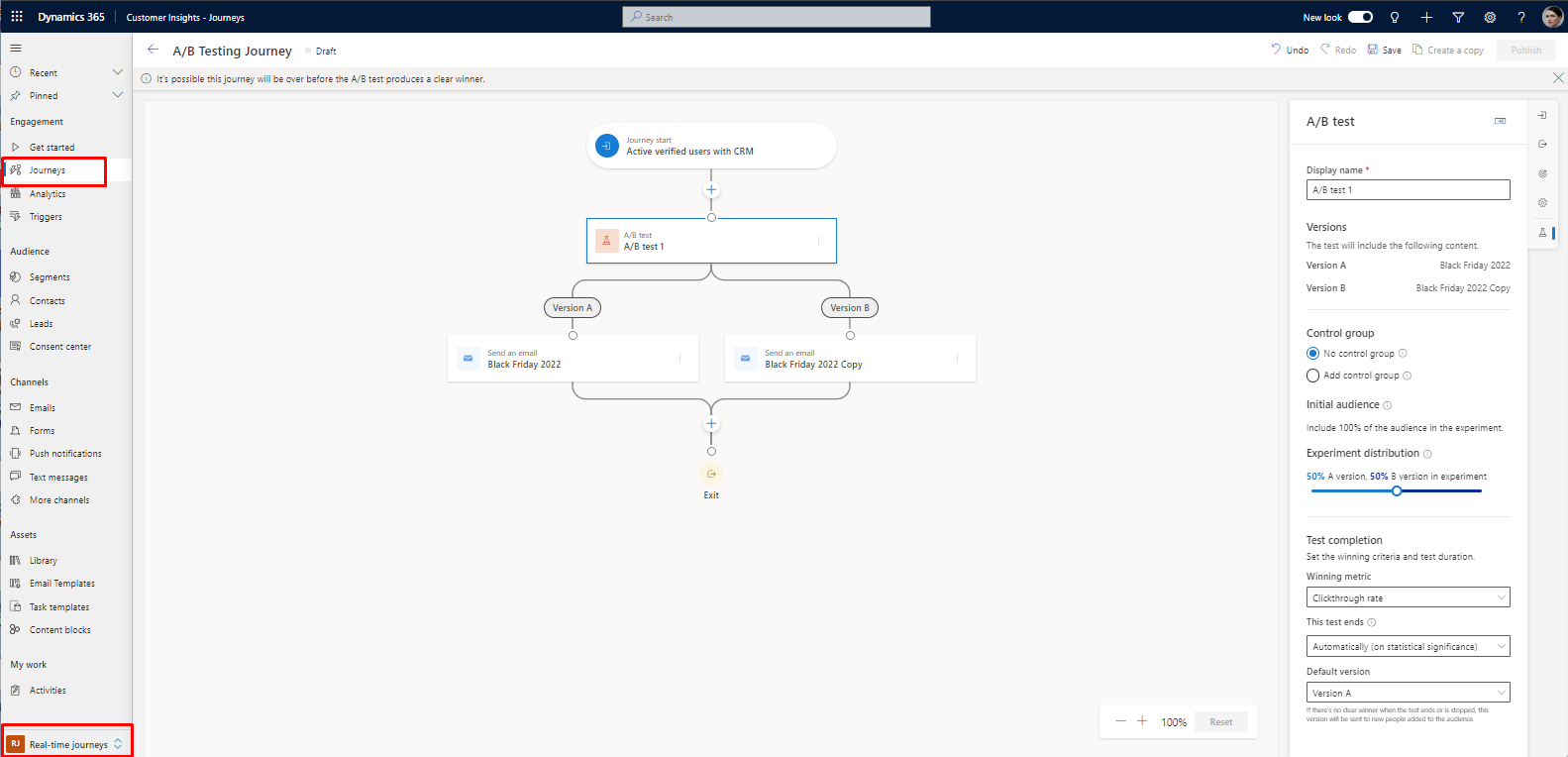 A/B Testing for Segment-Based Journeys in Dynamics 365 - Step-by-Step Guide