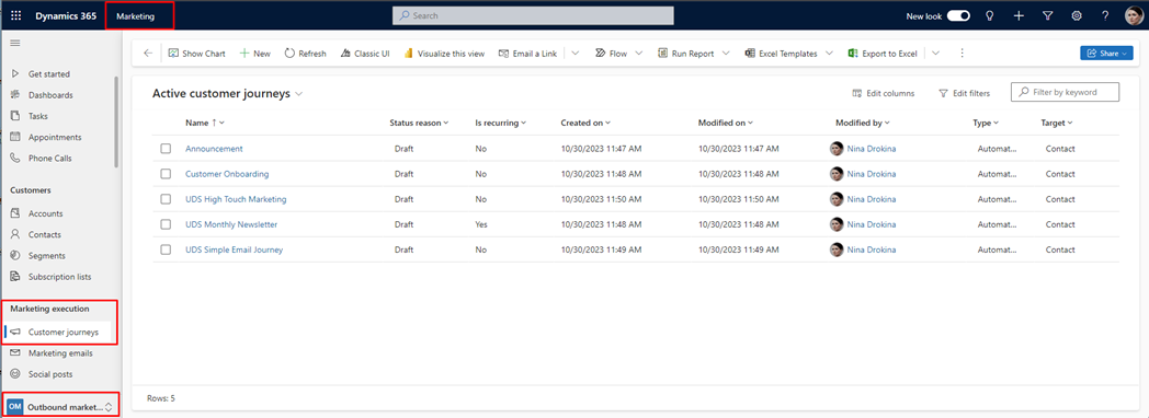 Outbound Marketing vs. Real-Time Marketing - Creating Outbound Marketing Customer Journeys in Dynamics 365