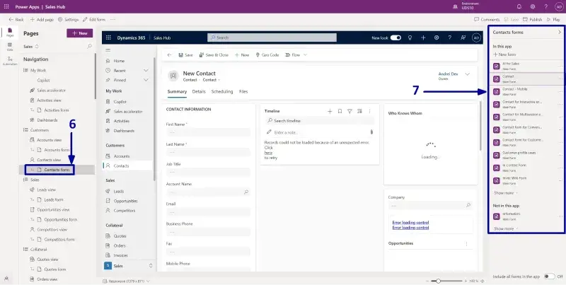Add and remove application forms in Dynamics 365 - The Step-by-Step Process