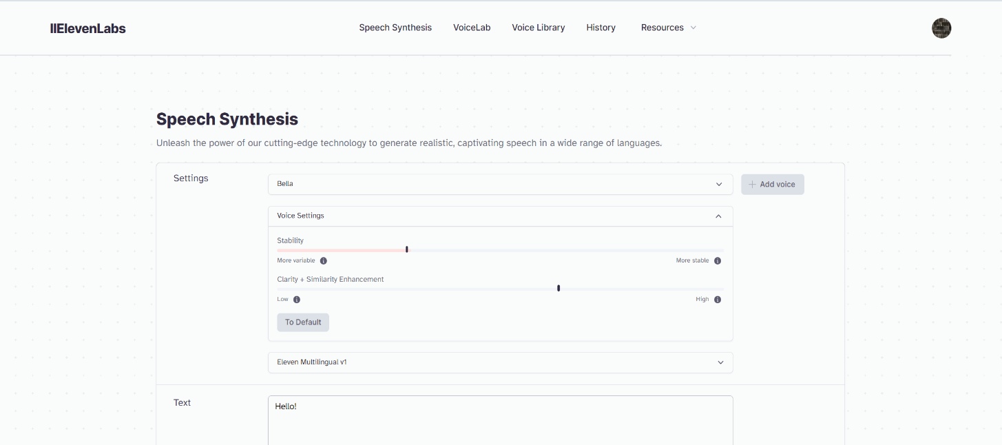 Creating a Voice-Powered Translator with the Help of ChatGPT and Eleven Labs Service - Speech Synthesis