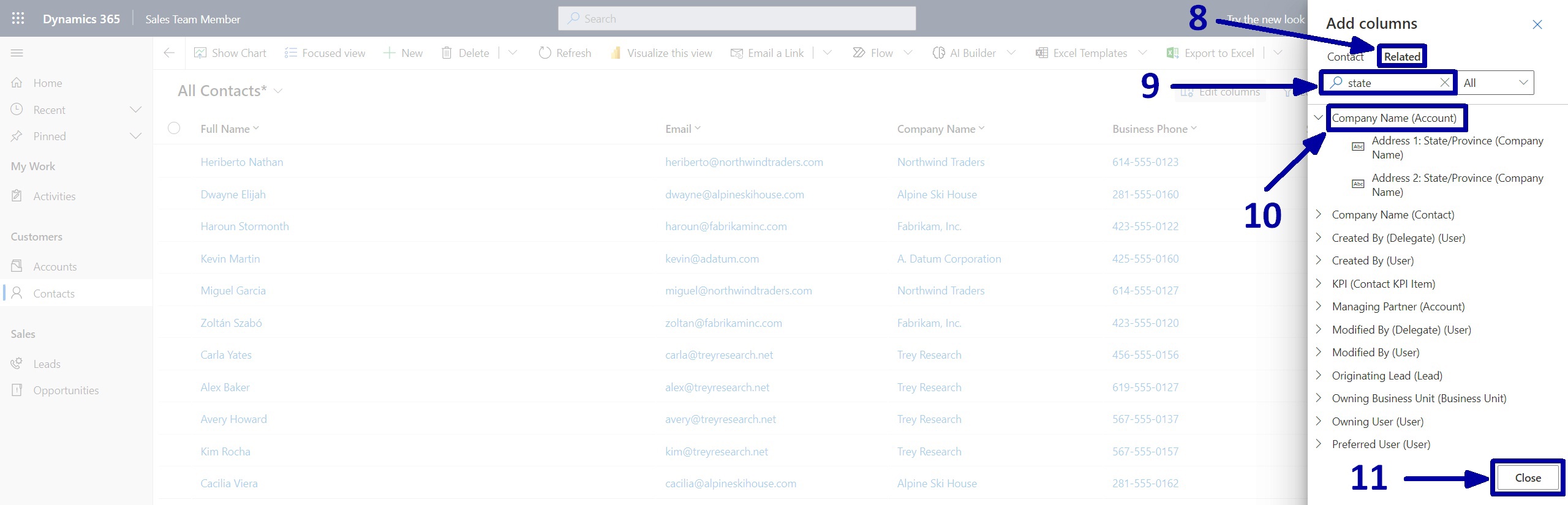 how to Add/Delete/Rearrange Columns in Dynamics 365 Personal View