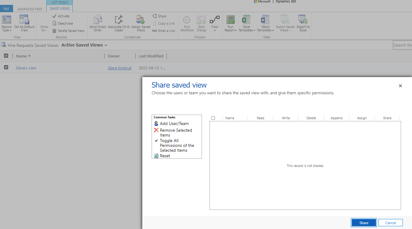 How To Delete a Personal View in Microsoft Dynamics 365 (Classic Interface) - Step-by-Step Guide