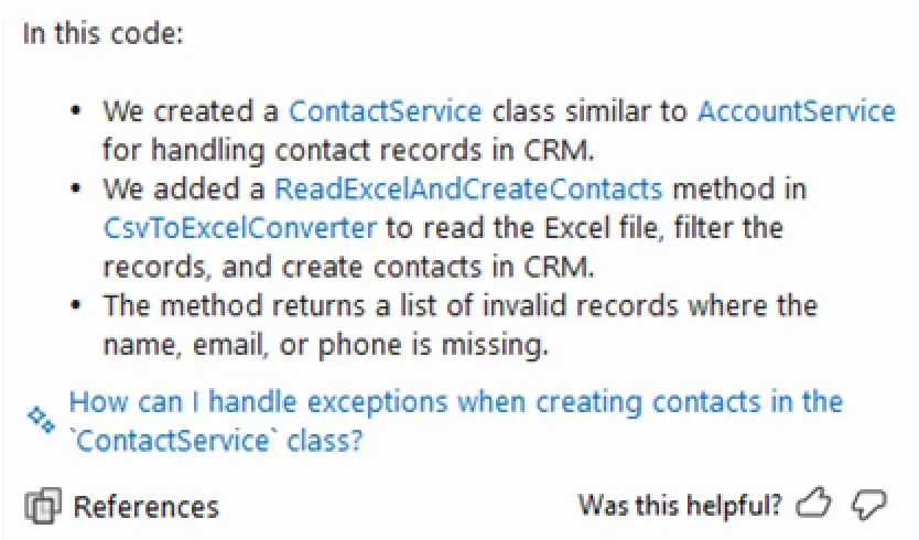 how to write code in Github Copilot Visual Studio