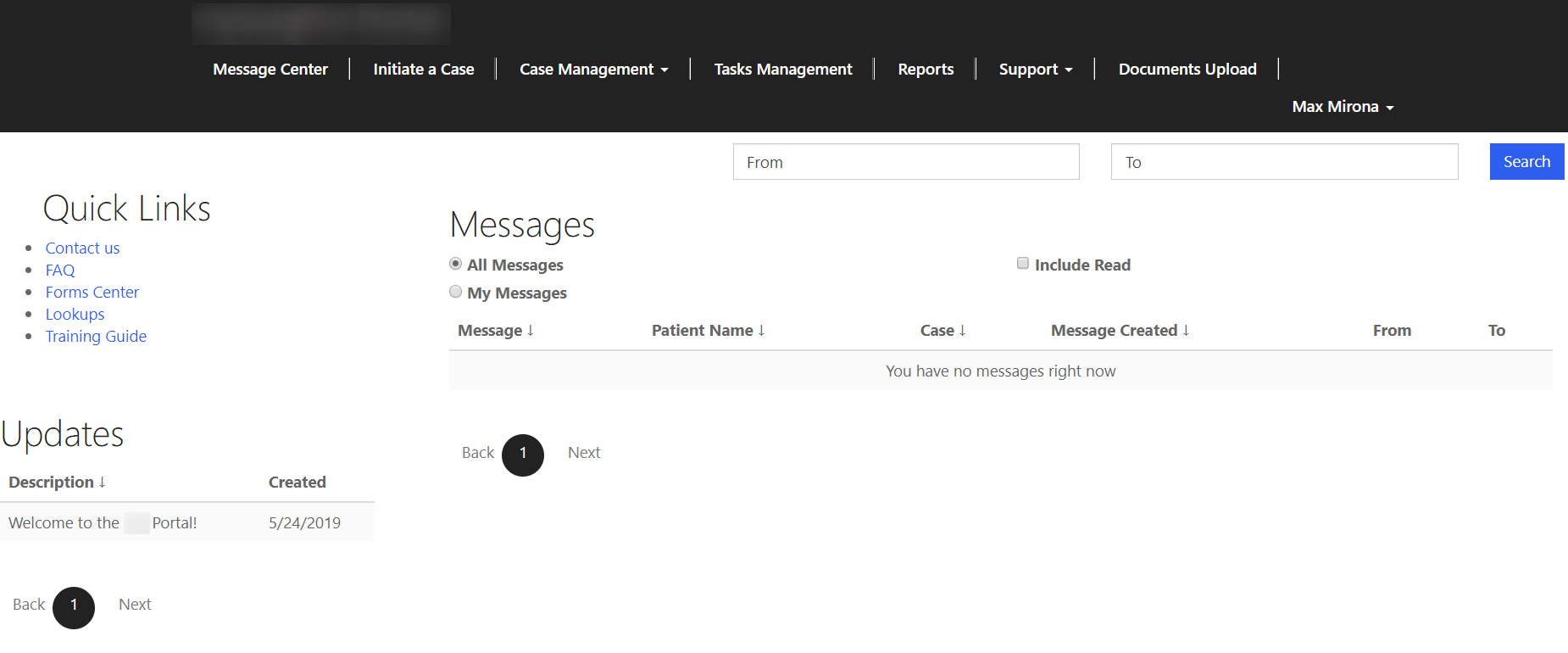 Portal landing page in Dynamics 365 Portal