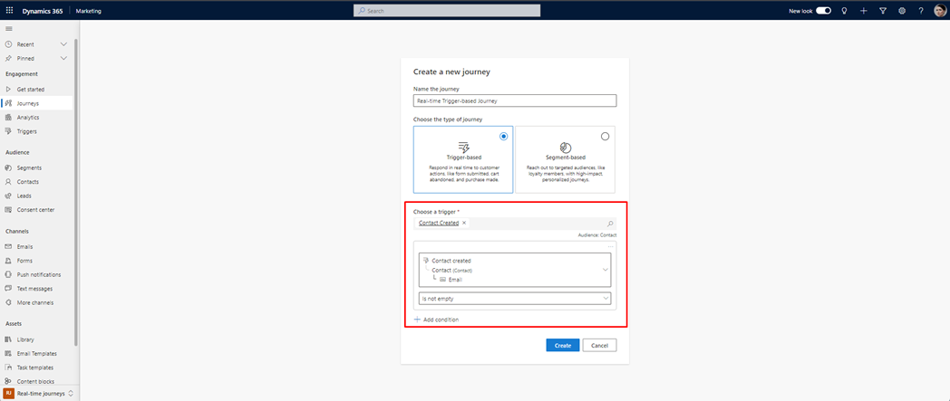 Creating Real-time Marketing Customer Journeys in Dynamics 365 - Setting Up a Trigger-based Journey