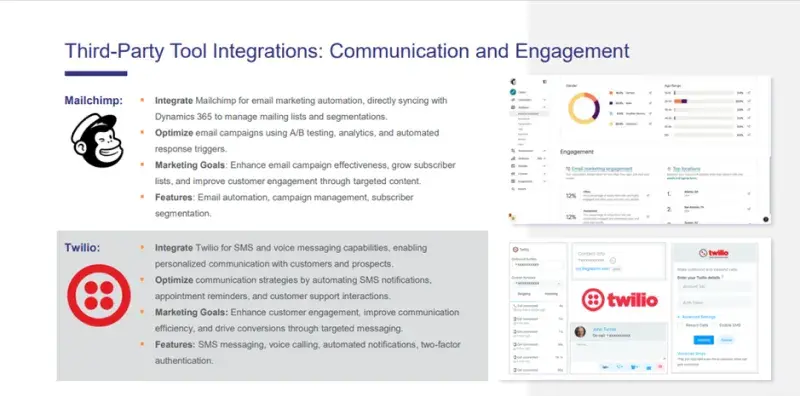 Dynamics 365 Customer Insights Integrations - Third-party Tool Integrations - Communication and Engagement